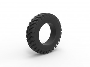 Military tire 10 Scale 1 to 25 3D-printmodel