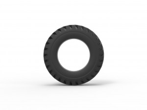 Military tire 10 Scale 1 to 25 3D-printmodel
