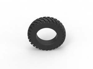 Military tire 10 Scale 1 to 25 3D-printmodel