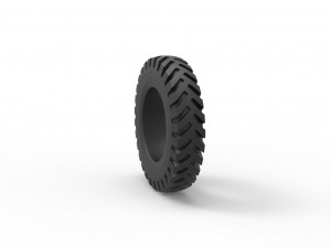 Military tire 10 Scale 1 to 25 3D-printmodel