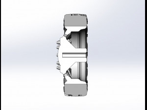 10 Triangular Hole front semi wheel for pickup Version 3 Scale 1 to 25 3D 프린트 모델