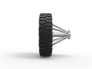 Front slab semi wheel for pickup Scale 1 to 25 3D Принт Модель