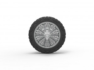 Front slab semi wheel for pickup Scale 1 to 25 3D Принт Модель