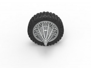 Front slab semi wheel for pickup Scale 1 to 25 3D Принт Модель