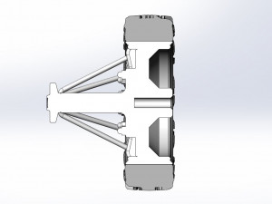 Front slab semi wheel for pickup Scale 1 to 25 3D Принт Модель