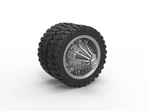 Задняя плита полуколеса для пикапа Масштаб от 1 до 25 3D Принт Модель