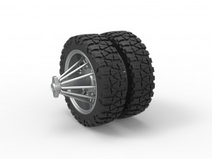 Rear slab semi wheel for pickup Scale 1 to 25 3D 프린트 모델