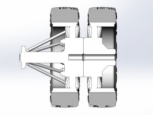 Rear slab semi wheel for pickup Scale 1 to 25 3D 프린트 모델