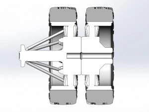 Rear slab semi wheel for pickup Scale 1 to 25 3D Print Model