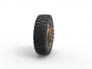 Front wire semi wheel for pickup Scale 1 to 25 Modèles 3D en vedette