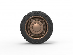 Front wire semi wheel for pickup Scale 1 to 25 Modèles 3D en vedette