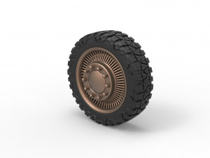 Front wire semi wheel for pickup Scale 1 to 25 Modèles 3D en vedette