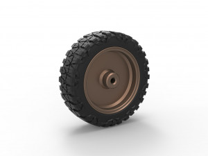 Front wire semi wheel for pickup Scale 1 to 25 Modèles 3D en vedette