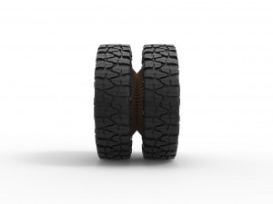 Rear wire semi wheel for pickup Scale 1 to 25 3D Принт Модель