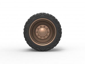Rear wire semi wheel for pickup Scale 1 to 25 3D Принт Модель