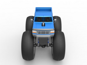 Vintage Monster Truck Scale 1 to 25 3D Принт Модель