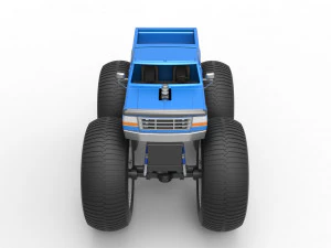 Vintage Monster Truck Scale 1 to 25 3D Print Model