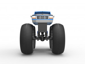 Vintage Monster Truck Scale 1 to 25 3D Принт Модель