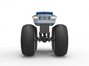 Vintage Monster Truck Scale 1 to 25 3D Print Model