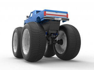 Vintage Monster Truck Scale 1 to 25 3D Принт Модель