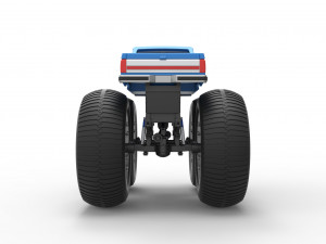 Vintage Monster Truck Scale 1 to 25 3D Принт Модель