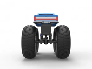 Vintage Monster Truck Scale 1 to 25 3D Print Model