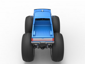Vintage Monster Truck Scale 1 to 25 3D Принт Модель