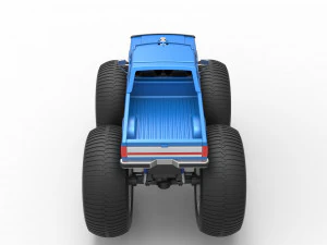 Vintage Monster Truck Scale 1 to 25 3D Print Model