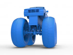 Vintage Monster Truck Scale 1 to 25 3D Print Model