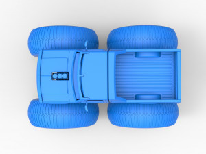 Vintage Monster Truck Scale 1 to 25 3D Принт Модель
