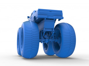 Vintage Monster Truck Scale 1 to 25 3D Принт Модель