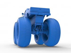 Vintage Monster Truck Scale 1 to 25 3D Print Model