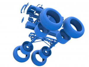 Vintage Monster Truck Scale 1 to 25 3D Print Model