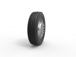 4 Hole front wheel of old school truck Scale 1 to 25 3D Принт Модель