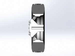4 Hole front wheel of old school truck Scale 1 to 25 3D Принт Модель