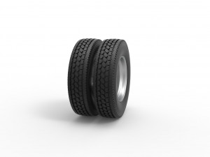 4 Hole rear double wheel of old school truck Scale 1 to 25 Modelo de impresión 3D