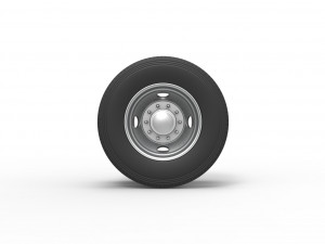 4 Hole rear double wheel of old school truck Scale 1 to 25 Modelo de impresión 3D