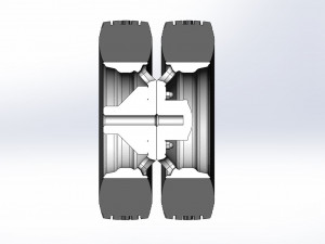 4 Hole rear double wheel of old school truck Scale 1 to 25 Modelo de impresión 3D