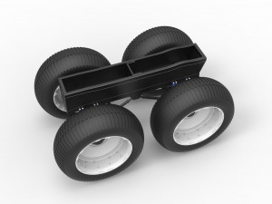Chassis of vintage monster truck Scale 1 to 25 3D प्रिंट मॉडल