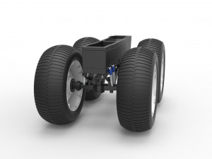 Chassis of vintage monster truck Scale 1 to 25 3D प्रिंट मॉडल