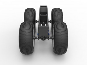 Chassis of vintage monster truck Scale 1 to 25 3D प्रिंट मॉडल