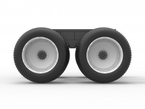 Chassis of vintage monster truck Scale 1 to 25 3D प्रिंट मॉडल
