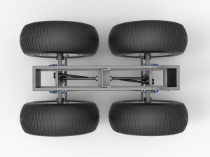 Chassis of vintage monster truck Scale 1 to 25 3D प्रिंट मॉडल