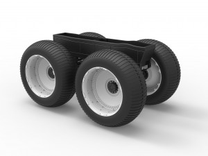 Chassis of vintage monster truck Scale 1 to 25 3D प्रिंट मॉडल