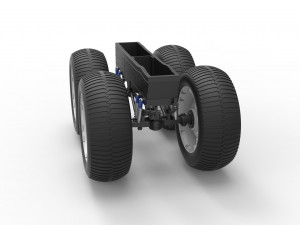Chassis of vintage monster truck Scale 1 to 25 3D प्रिंट मॉडल