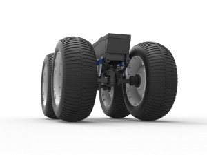 Chassis of vintage monster truck Scale 1 to 25 3D प्रिंट मॉडल