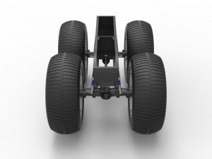 Chassis of vintage monster truck Scale 1 to 25 3D प्रिंट मॉडल