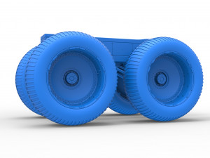 Chassis of vintage monster truck Scale 1 to 25 3D प्रिंट मॉडल