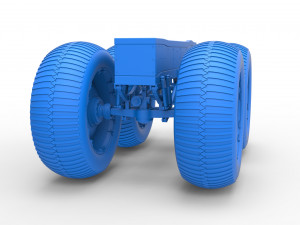 Chassis of vintage monster truck Scale 1 to 25 3D प्रिंट मॉडल