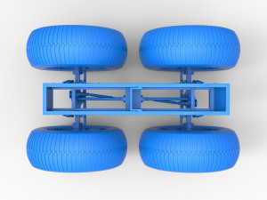 Chassis of vintage monster truck Scale 1 to 25 3D प्रिंट मॉडल